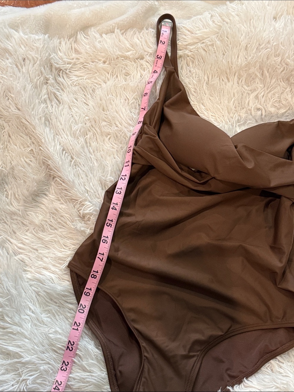 Nwt DKNY Brown One-Piece Swimsuit M - Picture 7 of 10